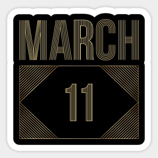 March 11 Sticker